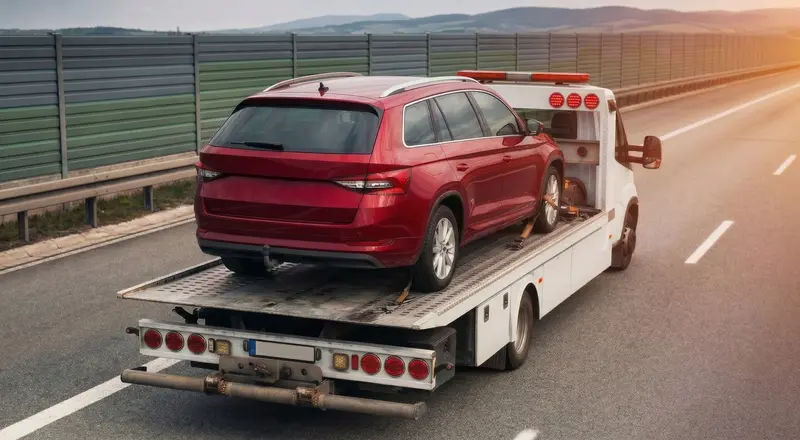 Guincho para carros em Novo Hamburgo – carro sendo carregado em plataforma